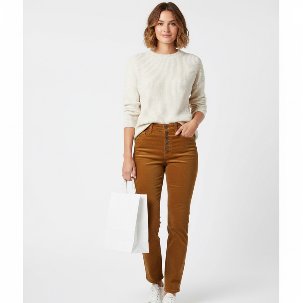 Anthropologie Pilcro High Rise Skinny button fly Corduroy NWT
Sz 27 Color Cedar